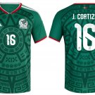 adult & kids Mexico Soccer Team Uniform 16 J. Cortizo Jersey Home 2026 Green Activewear