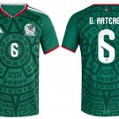 adult & kids Mexico Soccer Team Uniform 6 G. Arteaga Jersey Home 2026 Green Activewear