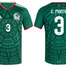 adult & kids Mexico Soccer Team Uniform 3 C. Montes Jersey Home 2026 Green Activewear