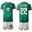 adult & kids Mexico Soccer Uniform Suit 22 Hirving Lozano Jersey Set Home 2026 Green Activewear