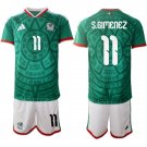 adult & kids Mexico Soccer Uniform Suit 11 Santiago Gimenez Jersey Set Home 2026 Green Activewear
