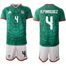 adult & kids Mexico Soccer Uniform Suit 4 Rafael Marquez Jersey Set Home 2026 Green Activewear