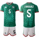 adult & kids Mexico Soccer Uniform Suit 5 Johan Vasquez Jersey Set Home 2026 Green Activewear