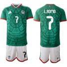 adult & kids Mexico Soccer Uniform Suit 7 Luis Romo Jersey Set Home 2026 Green Activewear