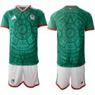 adult & kids Mexico Soccer Uniform Suit Blank Jersey Set Home 2026 Green Activewear