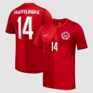 adult & kids Canada Soccer Team Uniform 14 Jacob Shaffelburg Jersey Home 2026 Red Activewear