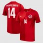 adult & kids Canada Soccer Team Uniform 14 Jacob Shaffelburg Jersey Home 2026 Red Activewear