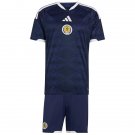 adult & kids Scotland Soccer Uniform Suit Blank Jersey Set Home 2026 Navy Activewear