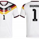 adult & kids Germany National Soccer Uniform 1 Oliver Baumann Jersey Home 2026 White Activewear