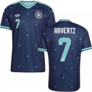 adult & kids Germany National Soccer Uniform 7 Kai Havertz Jersey Away Stadium 2026 Navy Activewear