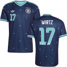 adult & kids Germany National Soccer Team Uniform 17 Florian Wirtz Jersey Away 2026 Navy Activewear