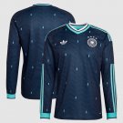 adult unisex Germany Soccer Team Uniform Blank Jersey Away 2026 Navy Long-Sleeve Activewear