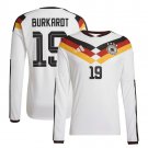 adult & kids Germany National Soccer Uniform 19 Jonathan Burkardt Jersey Home 2026 White Long-Sleeve