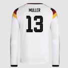 adult & kids Germany National Soccer Uniform 13 Thomas Müller Jersey Home 2026 White Long-Sleeve
