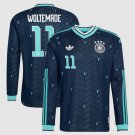 adult unisex Germany National Soccer Uniform 11 Nick Woltemade Jersey Away 2026 Navy Long-Sleeve