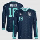 adult unisex Germany Soccer Team Uniform 16 Stiller Jersey Away 2026 Navy Long-Sleeve Activewear