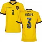 adult & kids Ecuador National Soccer Uniform 3 Hincapie Jersey Home Stadium 2026 Yellow Activewear
