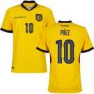 adult & kids Ecuador National Soccer Uniform 10 Páez Jersey Home Stadium 2026 Yellow Activewear
