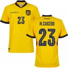 adult & kids Ecuador National Soccer Uniform 23 Moises Caicedo Jersey Home 2026 Yellow Activewear
