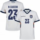 adult & kids Ecuador National Soccer Uniform 23 Moises Caicedo Jersey Third 2026 White Activewear