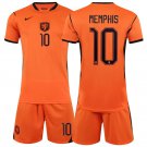 adult & kids Netherlands Soccer Uniform Suit 10 Memphis Depay Jersey Set Home 2026 Orange Activewear