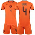 adult & kids Netherlands Soccer Uniform Suit 4 Virgil Van Dijk Jersey Set 2026 Home Activewear
