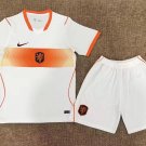 adult & kids Netherlands Soccer Uniform Suit Blank Jersey Set Away Stadium 2026 White Activewear