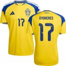 adult & kids Sweden National Soccer Uniform 17 Viktor Gyokeres Jersey Home 2026 Yellow Activewear