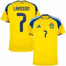 adult & kids Sweden National Soccer Team Uniform 7 Henrik Larsson Jersey Home 2026 Yellow Activewear