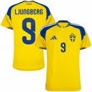 adult & kids Sweden National Soccer Uniform 9 Freddie Ljungberg Jersey Home 2026 Yellow Activewear