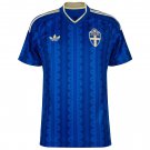 adult unisex Sweden National Soccer Team Uniform Blank Jersey Away Stadium 2026 Blue Activewear