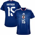 adult & kids Japan National Soccer Uniform 15 Daichi Kamada Jersey Home Stadium 2026 Blue Activewear
