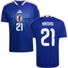 adult & kids Japan National Soccer Uniform 21 Kaishu Sano Jersey Home Stadium 2026 Blue Activewear
