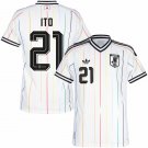 adult & kids Japan National Soccer Uniform 21 Junya Ito Jersey Away Stadium 2026 White Activewear