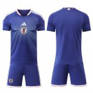 adult & kids Japan National Soccer Uniform Suit Blank Jersey Set Home Stadium 2026 Blue Activewear