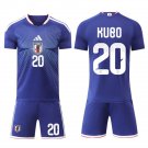 adult & kids Japan National Soccer Uniform Suit 20 Takefusa Kubo Jersey Set 2026 Home Activewear
