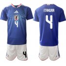 adult & kids Japan National Soccer Uniform Suit 4 Kou Itakura Jersey Set 2026 Home Activewear kit