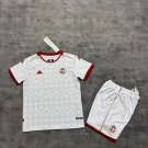 adult & kids Tunisia National Soccer Team Uniform Suit Blank Jersey Set Away 2026 White Activewear