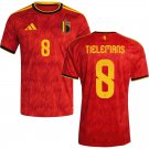 adult & kids Belgium National Soccer Team Uniform 8 Youri Tielemans Jersey Home 2026 Red Activewear