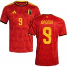 adult & kids Belgium National Soccer Team Uniform 9 Lois Openda Jersey Home 2026 Red Activewear
