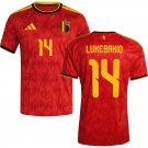 adult & kids Belgium National Soccer Uniform 14 Dodi Lukebakio Jersey Home 2026 Red Activewear
