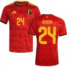 adult & kids Belgium National Soccer Team Uniform 24 Amadou Onana Jersey Home 2026 Red Activewear