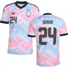 adult & kids Belgium National Soccer Team Uniform 24 ONANA Jersey Away Stadium 2026 Pink Activewear