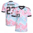 adult & kids Belgium National Soccer Uniform 23 Batshuayi Jersey Away Stadium 2026 Pink Activewear