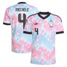 adult & kids Belgium National Soccer Team Uniform 4 Mechele Jersey Away Stadium 2026 Pink Activewear