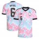 adult & kids Belgium National Soccer Team Uniform 6 Witsel Jersey Away Stadium 2026 Pink Activewear