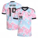 adult & kids Belgium National Soccer Team Uniform 19 Openda Jersey Away Stadium 2026 Pink Activewear