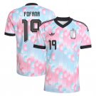 adult & kids Belgium National Soccer Team Uniform 19 Fofana Jersey Away Stadium 2026 Pink Activewear