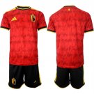 adult & kids Belgium National Soccer Uniform Suit Blank Jersey Set Home Stadium 2026 Red Activewear