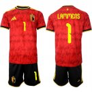 adult & kids Belgium National Soccer Uniform Suit 1 LAMMENS Jersey Set Home 2026 Red Activewear